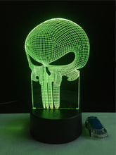 Lade das Bild in den Galerie-Viewer, Totenkopf 3D LED Lampe mit Farbwechsel - Nachtlicht - Tischlampe kaufen