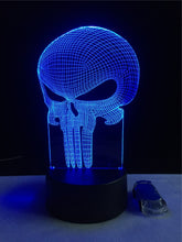 Lade das Bild in den Galerie-Viewer, Totenkopf 3D LED Lampe mit Farbwechsel - Nachtlicht - Tischlampe kaufen
