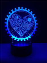 Lade das Bild in den Galerie-Viewer, 3D LED Lampe - Mechanical Love - Magischer Farbwechsel Effekt - Nachtlicht - Tischlampe kaufen
