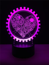Lade das Bild in den Galerie-Viewer, 3D LED Lampe - Mechanical Love - Magischer Farbwechsel Effekt - Nachtlicht - Tischlampe kaufen