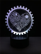 Lade das Bild in den Galerie-Viewer, 3D LED Lampe - Mechanical Love - Magischer Farbwechsel Effekt - Nachtlicht - Tischlampe kaufen