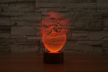 Lade das Bild in den Galerie-Viewer, LED Lampe mit 3D Effekt - Blumen Design - Magischer Farbwechsel kaufen