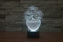 Lade das Bild in den Galerie-Viewer, LED Lampe mit 3D Effekt - Blumen Design - Magischer Farbwechsel kaufen