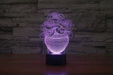 Lade das Bild in den Galerie-Viewer, LED Lampe mit 3D Effekt - Blumen Design - Magischer Farbwechsel kaufen