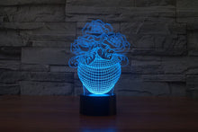 Lade das Bild in den Galerie-Viewer, LED Lampe mit 3D Effekt - Blumen Design - Magischer Farbwechsel kaufen
