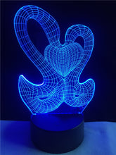 Lade das Bild in den Galerie-Viewer, Magische 3D LED Lampe - Schwan und Herz - Mit Fabrwechsel Effekt kaufen