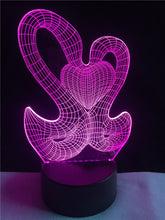 Lade das Bild in den Galerie-Viewer, Magische 3D LED Lampe - Schwan und Herz - Mit Fabrwechsel Effekt kaufen