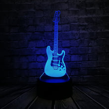 Lade das Bild in den Galerie-Viewer, GItarre 3D LED Tischlampe - Nachtlicht - Mit Farbwechsel kaufen