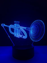 Lade das Bild in den Galerie-Viewer, 3D LED Trompeten Lampe mit Farbwechsel Effekt bis zu 7 Farben kaufen
