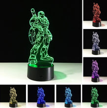 Lade das Bild in den Galerie-Viewer, Iron Man Lampe - Tischlampe - Nachtlicht mit 3D Effekt und Farbwechsel kaufen