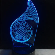 Lade das Bild in den Galerie-Viewer, Saxophon 3D LED Lampe - Farbwechsel mit bis zu 7 Farben kaufen