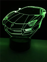 Lade das Bild in den Galerie-Viewer, Sportwagen 3D Lampe mit Multicolor Effekt kaufen
