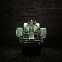 Lade das Bild in den Galerie-Viewer, F1 Rennauto Lampe mit 3D Effekt und Farbwechsel kaufen