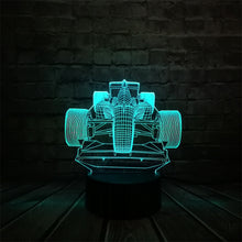 Lade das Bild in den Galerie-Viewer, F1 Rennauto Lampe mit 3D Effekt und Farbwechsel kaufen