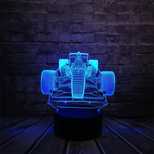 Lade das Bild in den Galerie-Viewer, F1 Rennauto Lampe mit 3D Effekt und Farbwechsel kaufen