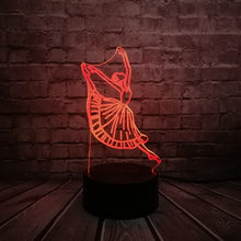 Lade das Bild in den Galerie-Viewer, 3D LED Lampe - Tänzerin mit bis zu 7 Farben Farbwechsel Effekt kaufen