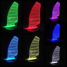 Lade das Bild in den Galerie-Viewer, Segelschiff Lampe mit magischen 3D Effekt und Farbwechsel kaufen