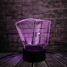 Lade das Bild in den Galerie-Viewer, Akkordeon 3D LED Lampe - Farbwechsel Effekt - Nachtlicht - Tischlampe kaufen