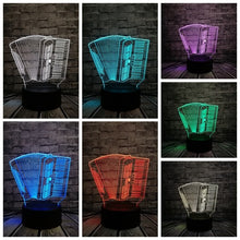 Lade das Bild in den Galerie-Viewer, Akkordeon 3D LED Lampe - Farbwechsel Effekt - Nachtlicht - Tischlampe kaufen