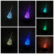 Lade das Bild in den Galerie-Viewer, GItarre 3D LED Tischlampe - Nachtlicht - Mit Farbwechsel kaufen