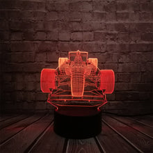 Lade das Bild in den Galerie-Viewer, F1 Rennauto Lampe mit 3D Effekt und Farbwechsel kaufen