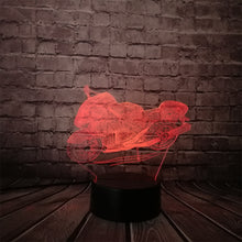 Lade das Bild in den Galerie-Viewer, Motorrad Lampe mit 3D Effekt und Multi Color Licht kaufen