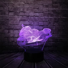 Lade das Bild in den Galerie-Viewer, Motorrad Lampe mit 3D Effekt und Multi Color Licht kaufen