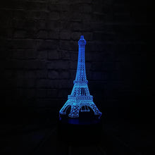 Lade das Bild in den Galerie-Viewer, Eiffel Turm Lampe mit 3D Effekt und wundervollen Farbwechsel kaufen