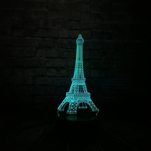 Lade das Bild in den Galerie-Viewer, Eiffel Turm Lampe mit 3D Effekt und wundervollen Farbwechsel kaufen