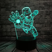 Lade das Bild in den Galerie-Viewer, Iron Man Lampe - bis zu 7 Farben - mit magischen 3D LED Effekt kaufen