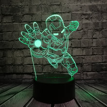Lade das Bild in den Galerie-Viewer, Iron Man Lampe - bis zu 7 Farben - mit magischen 3D LED Effekt kaufen