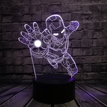 Lade das Bild in den Galerie-Viewer, Iron Man Lampe - bis zu 7 Farben - mit magischen 3D LED Effekt kaufen