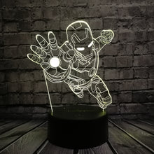 Lade das Bild in den Galerie-Viewer, Iron Man Lampe - bis zu 7 Farben - mit magischen 3D LED Effekt kaufen