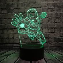 Lade das Bild in den Galerie-Viewer, Iron Man Lampe - bis zu 7 Farben - mit magischen 3D LED Effekt kaufen