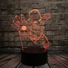 Lade das Bild in den Galerie-Viewer, Iron Man Lampe - bis zu 7 Farben - mit magischen 3D LED Effekt kaufen