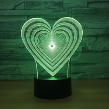 Lade das Bild in den Galerie-Viewer, Ich liebe Dich Lampe in Herzform - Geschenk - 3D Effekt - Farbwechsel kaufen