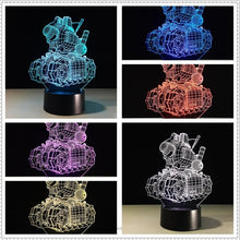 Lade das Bild in den Galerie-Viewer, Machine Tank / Panzer 3D Lampe mit Farbwechsel kaufen