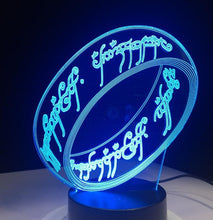 Lade das Bild in den Galerie-Viewer, Herr der Ringe Lampe - mit 3D Effekt und Farbwechsel kaufen