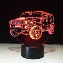 Lade das Bild in den Galerie-Viewer, SUV Hummer Lampe mit 3D Effekt und Farbwechsel kaufen