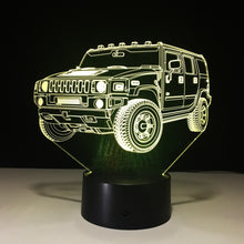 Lade das Bild in den Galerie-Viewer, SUV Hummer Lampe mit 3D Effekt und Farbwechsel kaufen