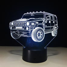 Lade das Bild in den Galerie-Viewer, SUV Hummer Lampe mit 3D Effekt und Farbwechsel kaufen