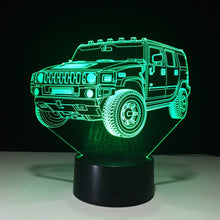 Lade das Bild in den Galerie-Viewer, SUV Hummer Lampe mit 3D Effekt und Farbwechsel kaufen