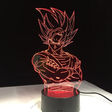 Lade das Bild in den Galerie-Viewer, Dragon Ball Z Vegeta Super Saiyan Lampe mit 3D LED Effekt kaufen