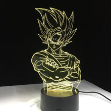 Lade das Bild in den Galerie-Viewer, Dragon Ball Z Vegeta Super Saiyan Lampe mit 3D LED Effekt kaufen