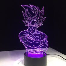 Lade das Bild in den Galerie-Viewer, Dragon Ball Z Vegeta Super Saiyan Lampe mit 3D LED Effekt kaufen