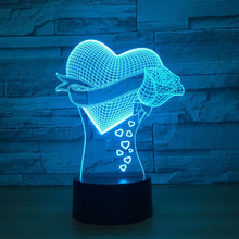 Lade das Bild in den Galerie-Viewer, Romantische Lampe mit Herz Motiv - Mit Farbwechsel und 3D Effekt kaufen