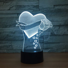 Lade das Bild in den Galerie-Viewer, Romantische Lampe mit Herz Motiv - Mit Farbwechsel und 3D Effekt kaufen