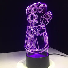 Lade das Bild in den Galerie-Viewer, Thanos Infinity Gauntlet Avengers 3D LED Lampe mit Farbwechsel kaufen