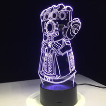 Lade das Bild in den Galerie-Viewer, Thanos Infinity Gauntlet Avengers 3D LED Lampe mit Farbwechsel kaufen