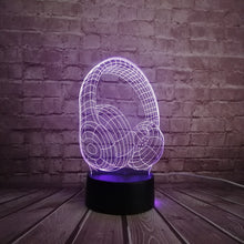 Lade das Bild in den Galerie-Viewer, 3D LED Lampe im Kopfhörer Design kaufen